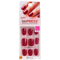 Unhas Postiças Kiss Auto Colantes Impress Cereja Modelo Quadrado (MP)