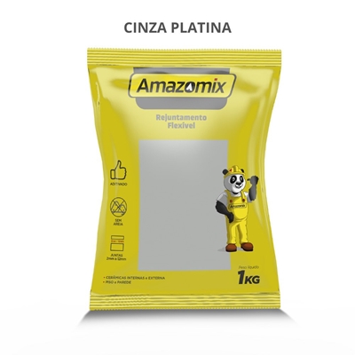 Rejunte Flexível Amazomix Ar II 1Kg Cinza Platina (MP)