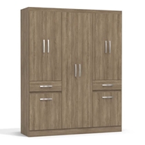 Guarda-Roupa 8 Portas Kappesberg 2 Gavetas MDP Nogal S458