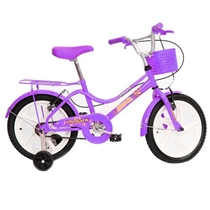 Bicicleta Monark Brisa Infantil Aro 16 Com Rodinhas Violeta