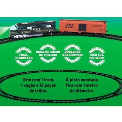 Brinquedo Trem Miniatura Express Premium DTC 4163