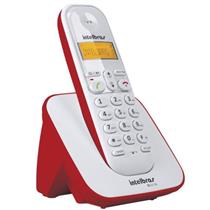Telefone sem Fio Intelbras TS 3110 Vermelho e Branco