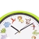 Relógio de Parede Latcor Animais, Redondo, 03 Ponteiros, Verde com Ilustração - USH217C