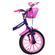 Bicicleta Infantil Monark Kids Aro 16 Aço Carbono Violeta e Rosa