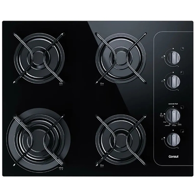 Cooktop 4 bocas Consul Automático Controle Fácil Preto CD060AE