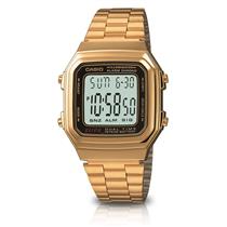 Relógio Casio Feminino Analógico Pulseira De Aço Dourado A178WGA1ADFU