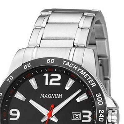 Relógio Magnum Masculino Analógico Pulseira De Aço Prata MA32961T