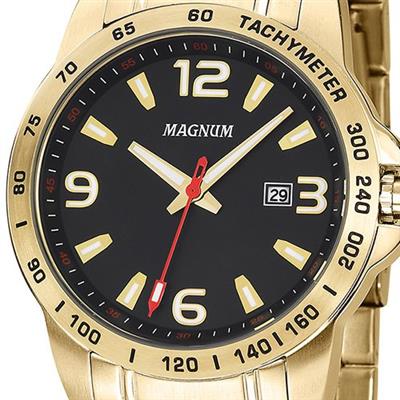 Relógio Magnum Dourado Analógico com Carteira Lebrave MA32961U Magnum