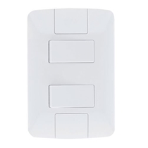 Conjunto 4x2 com 2 Interruptores Simples Tramontina Aria 6A 250V - Branco