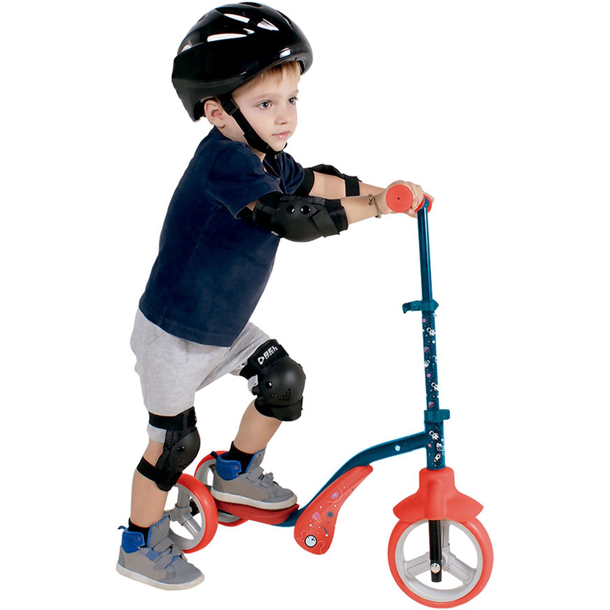 Patinete e Triciclo Infantil 2 em 1 Belfix Vermelho e Azul