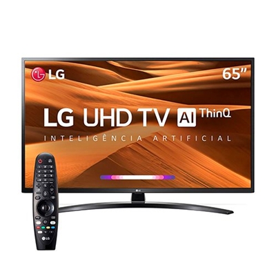 Menor preço em Smart TV 65" LG Ultra HD Webos 65UM7470PSA 2 USB 3 HDMI 1 Video Componente 1 AV 120Hz Preto