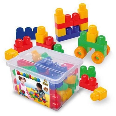 Brinquedo Box Block Pinos Dismat MK165 Colorido