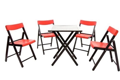 Jogo de mesa com 4 cadeiras tramontina