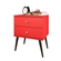 Mesa De Cabeceira Movelbento Retrô Com 2 Gavetas MDP Vermelho RT3033