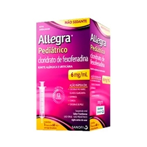 Allegra Pediátrico 6mg/ml  Fr 60mL+Seringa Dosadora