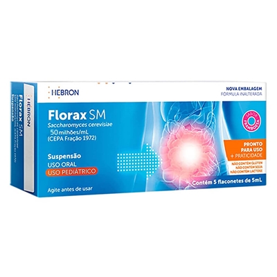 Florax SM 5 Flaconetes De 5mL Pediátrico Hebron Referência