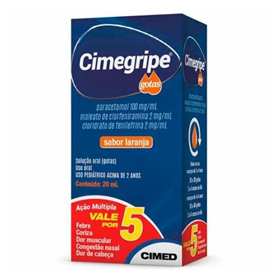 Cimegripe  Pediatrico 100+2+2mg/ml Suspensão Oral Gotas