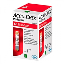 Tira Reagente Glicemia Roche Accu-Chek Performa com 50 Tiras