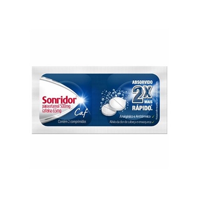 Sonridor Caf  500+65mg 2 Comprimidos  Paracetamol+Cafeína