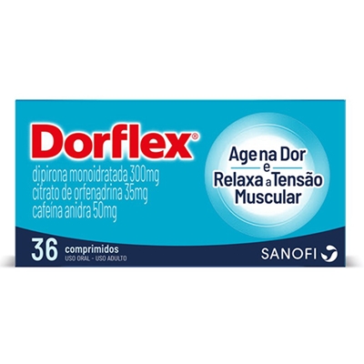 Dorflex 300+35+50mg  36 Comprimidos  Sanofi Aventis