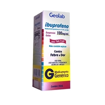 Ibuprofeno 100mg/ml Suspensão Oral 20ml Geolab
