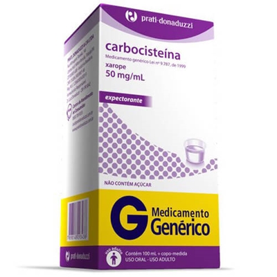 Carbocisteína 50mg/ml Xarope Frasco 100ml + Copo Medidor Prati Donaduzzi Genérico