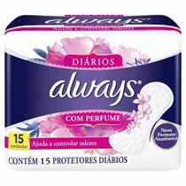 Protetor Diário Always Com Perfume Regular 15 Unidades