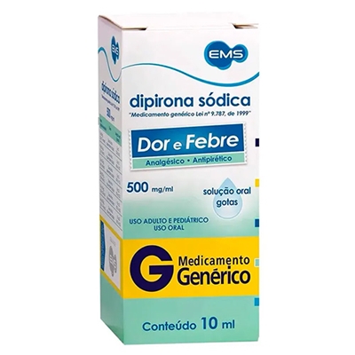 Dipirona Sódica 500mg/ml Solução  10mL EMS