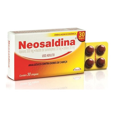 Neosaldina 300+30+30mg 30 Drágeas Anidra Takeda Pharma Referência