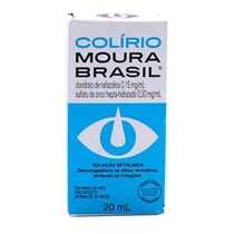 Colirio Moura Brasil 0,15+0,3mg/ml Solução Oftálmica 20ml