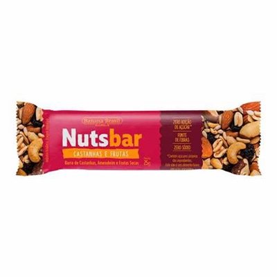 Barra de Cereal Nuts Bar Castanhas e Frutas 25g