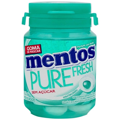 Goma de Mascar Mentos Pure Fresh Wintergreen Garrafa 56g