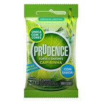 Preservativo Prudence Cores & Sabores Caipirinha 3 Unidades