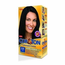 Tintura para Cabelo Cor&Ton Preto 2.0