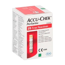 Tira Reagente Glicemia Roche Accu-Chek Performa com 25 Tiras