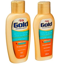 Kit Shampoo e Condicionador Niely Gold Argan Pós Química