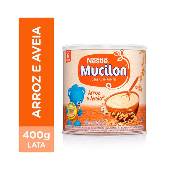 Cereal Infantil Mucilon Sabor Arroz E Aveia 400g | Bemol Farma