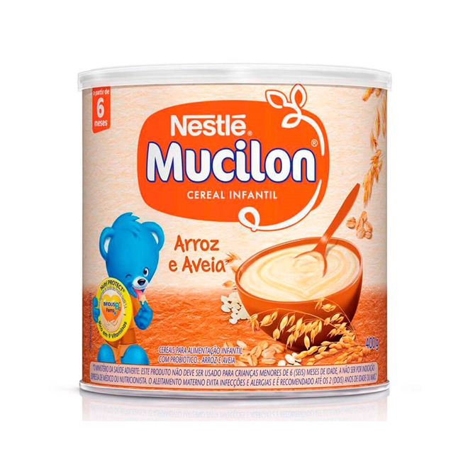 Cereal Infantil Mucilon Sabor Arroz E Aveia 400g | Bemol Farma