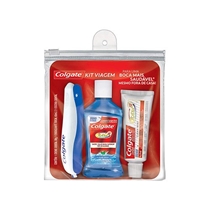 Kit Colgate Viagem Creme + Escova Enxaguante Total 12