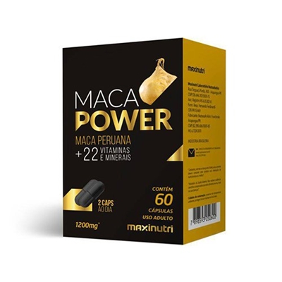 Maca Power 1200mg 60 Cápsulas Maxinutri