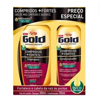 Kit Shampoo Condicionador Niely Gold Comprido Forte