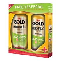 Kit Shampoo + Condicionador Niely Gold Hidratação Água De Coco 200ml