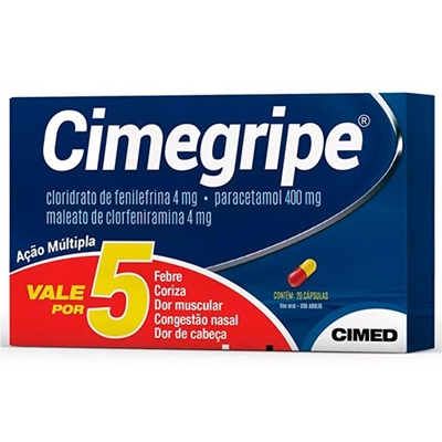 Cimegripe 400+4+4mg 20 Cápsulas