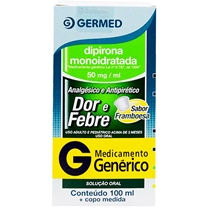 Dipirona Monoidratada 50mg/ml Solução Oral 100ml Germed | Bemol Farma