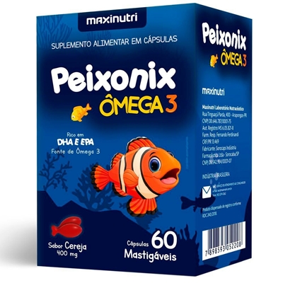 Peixonix  Ômega 3 60 Cápsulas Maxinutri