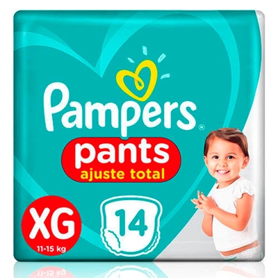 Fralda Pampers Pants Ajuste Total Tamanho XG 14 Unidades