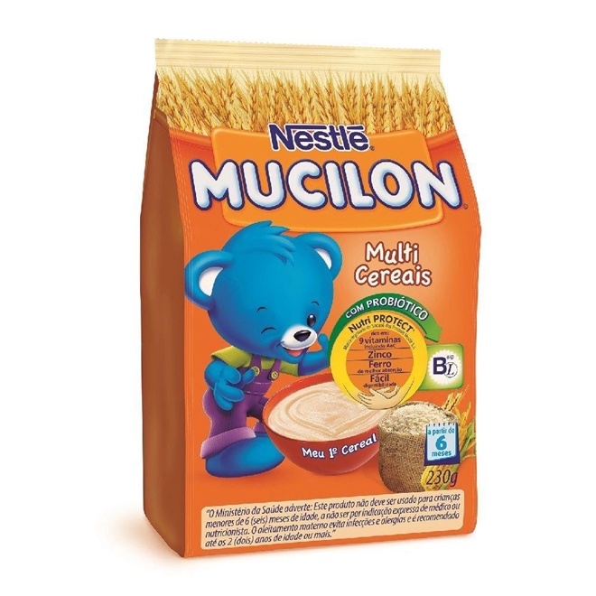 Cereal Infantil Nestlé Mucilon Bl Multicereais Sachê 230g | Bemol Farma