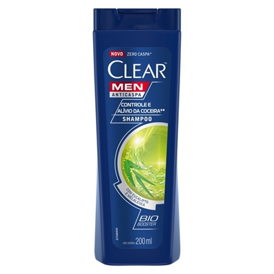 Shampoo Clear Anticaspa Ice Controle de Coceira Masculino 200ml