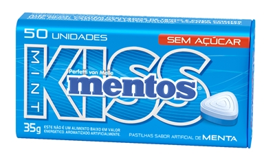 Goma de Mascar Mentos Kiss Menta Lata 35g