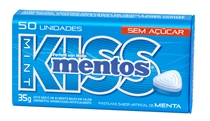 Goma de Mascar Mentos Kiss Menta Lata 35g